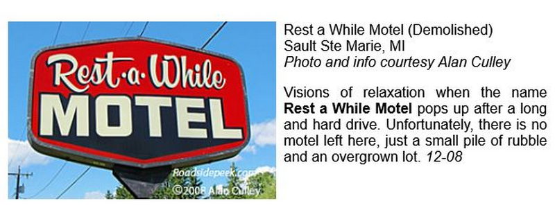 Rest-A-While Motel - From Roadside Peek (newer photo)
